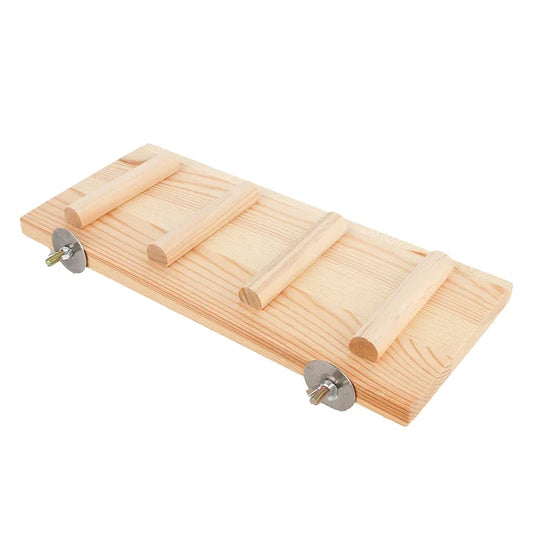 Dřevěná platforma do klece pro ptáky a malé mazlíčky – přírodní odpočinkový stojánek - Hračky Pro Mazlíčky