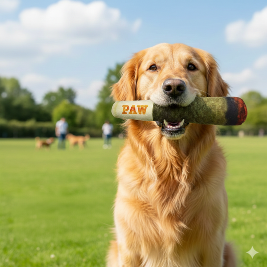 Odolná plyšová pískací hračka pro psy – „Cigar“ toy - Hračky Pro Mazlíčky