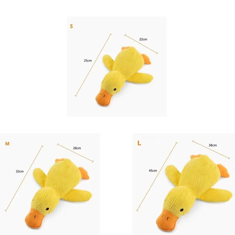 Pískací plyšová hračka pro psy – žlutá kačenka - Hračky Pro Mazlíčky