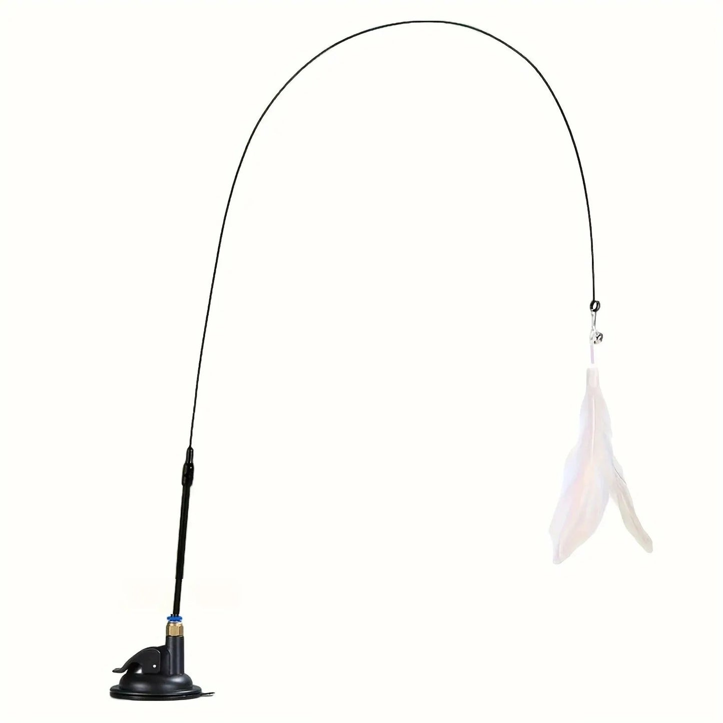 Interaktivní hračka pro kočky – Pírko s rolničkou na dlouhé tyči - Hračky Pro Mazlíčky