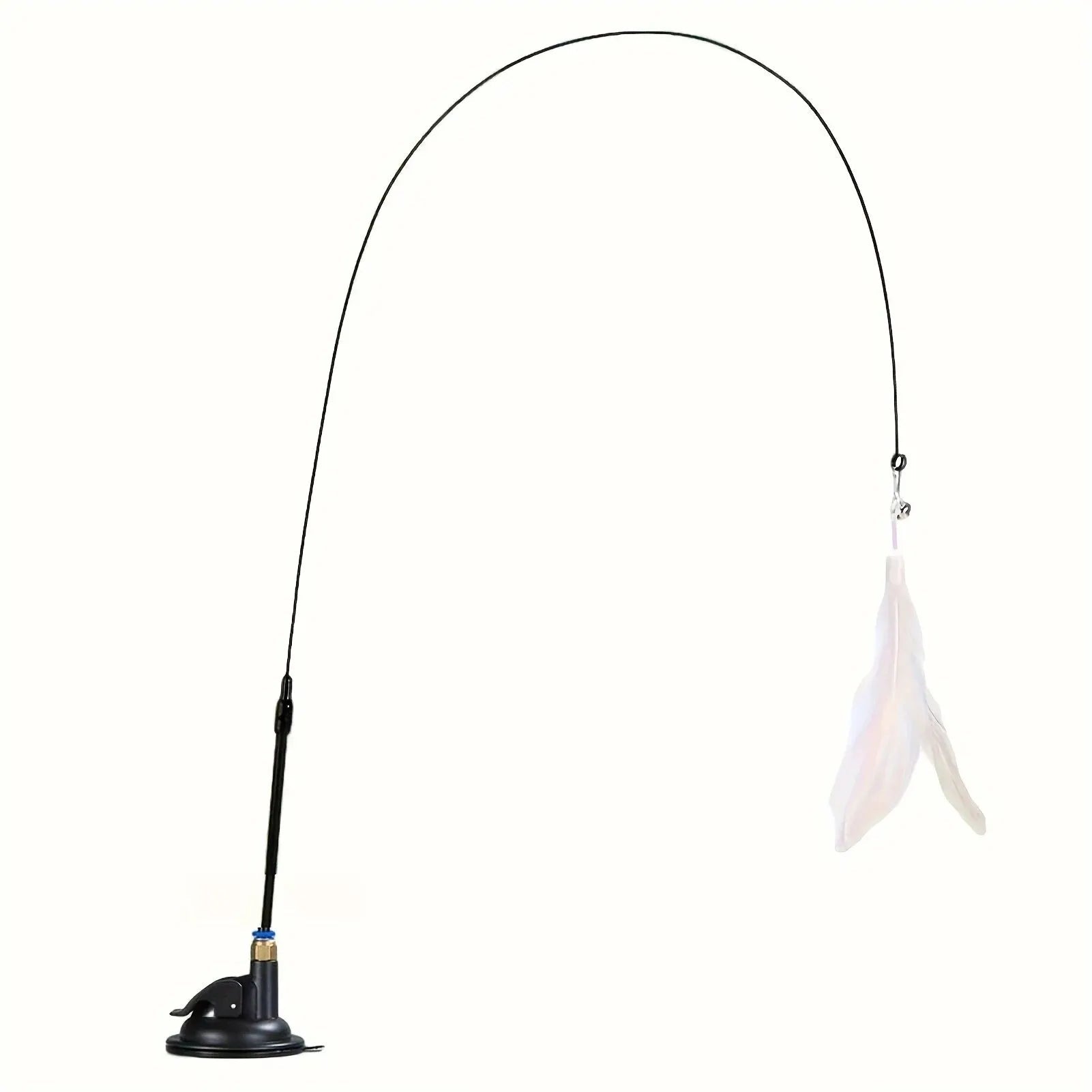 Interaktivní hračka pro kočky – Pírko s rolničkou na dlouhé tyči - Hračky Pro Mazlíčky