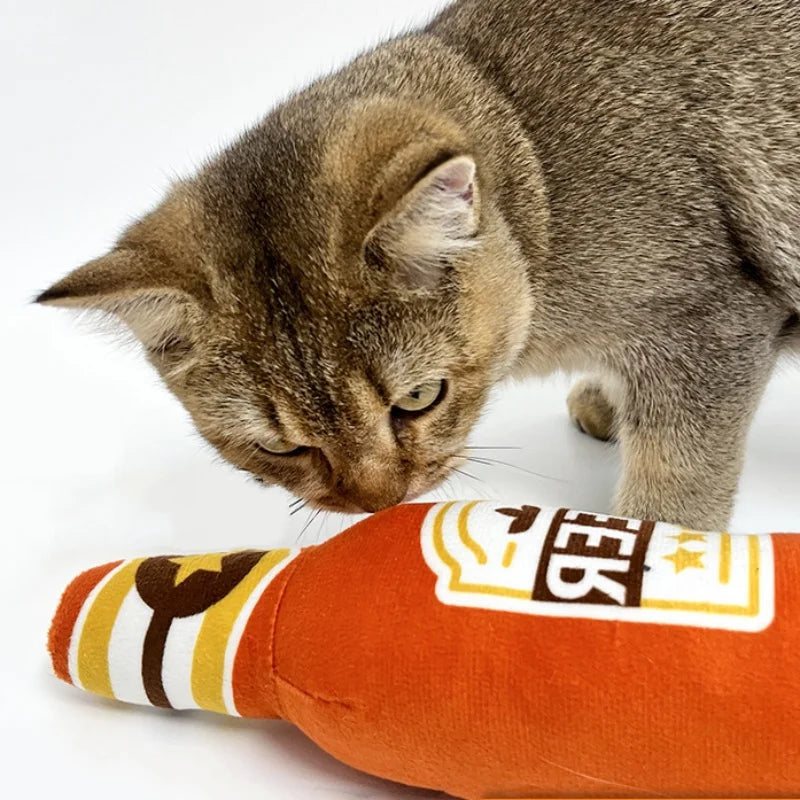 Plyšová hračka pro psy – Láhev piva/brambůrky - Hračky Pro Mazlíčky