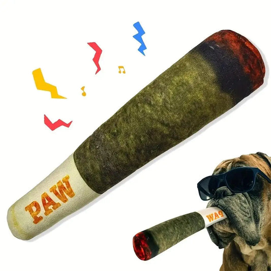 Odolná plyšová pískací hračka pro psy – „Cigar“ toy - Hračky Pro Mazlíčky