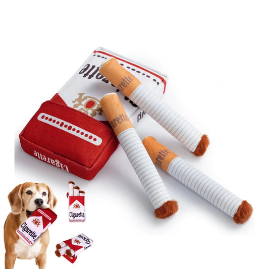 Plyšová interaktivní hračka pro psy – Cigareta - Hračky Pro Mazlíčky