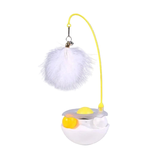 Interaktivní hračky pro kočky – Cat Tumbler s peříčky a kuličkami - Hračky Pro Mazlíčky