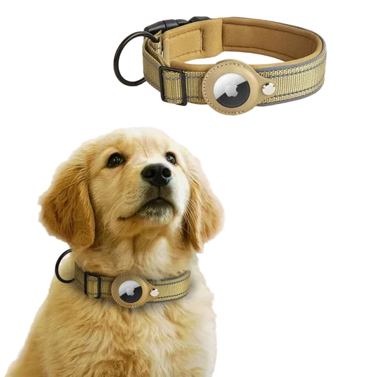 Obojek pro psa s AirTag - Reflexní polstrovaný obojek - Hračky Pro Mazlíčky